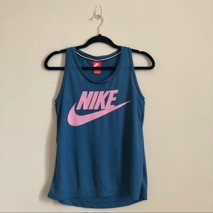 Pink & Blue Nike Sleeveless Tank Top Size Small